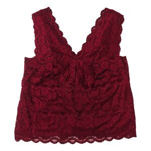 New Lace Tank Top Red Maroon 18 / 20 Plus NWT Romantic Office Career Whimsigoth